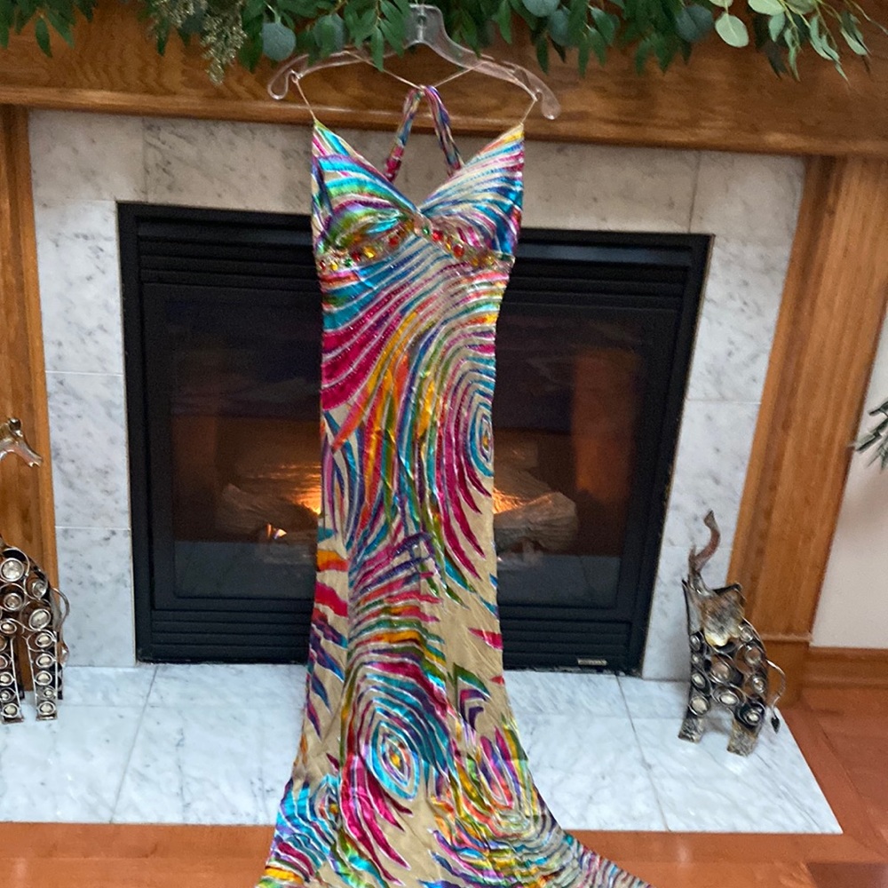 Worn once spectacular embellished maxi dress